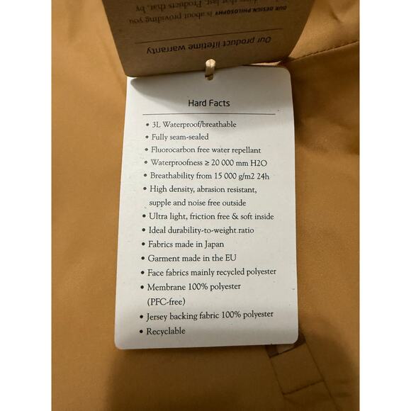 Houdini Men’s D Jacket Medium Sand Dune Waterproof Apex 3L Hardshell Ski Shell - Picture 11 of 11